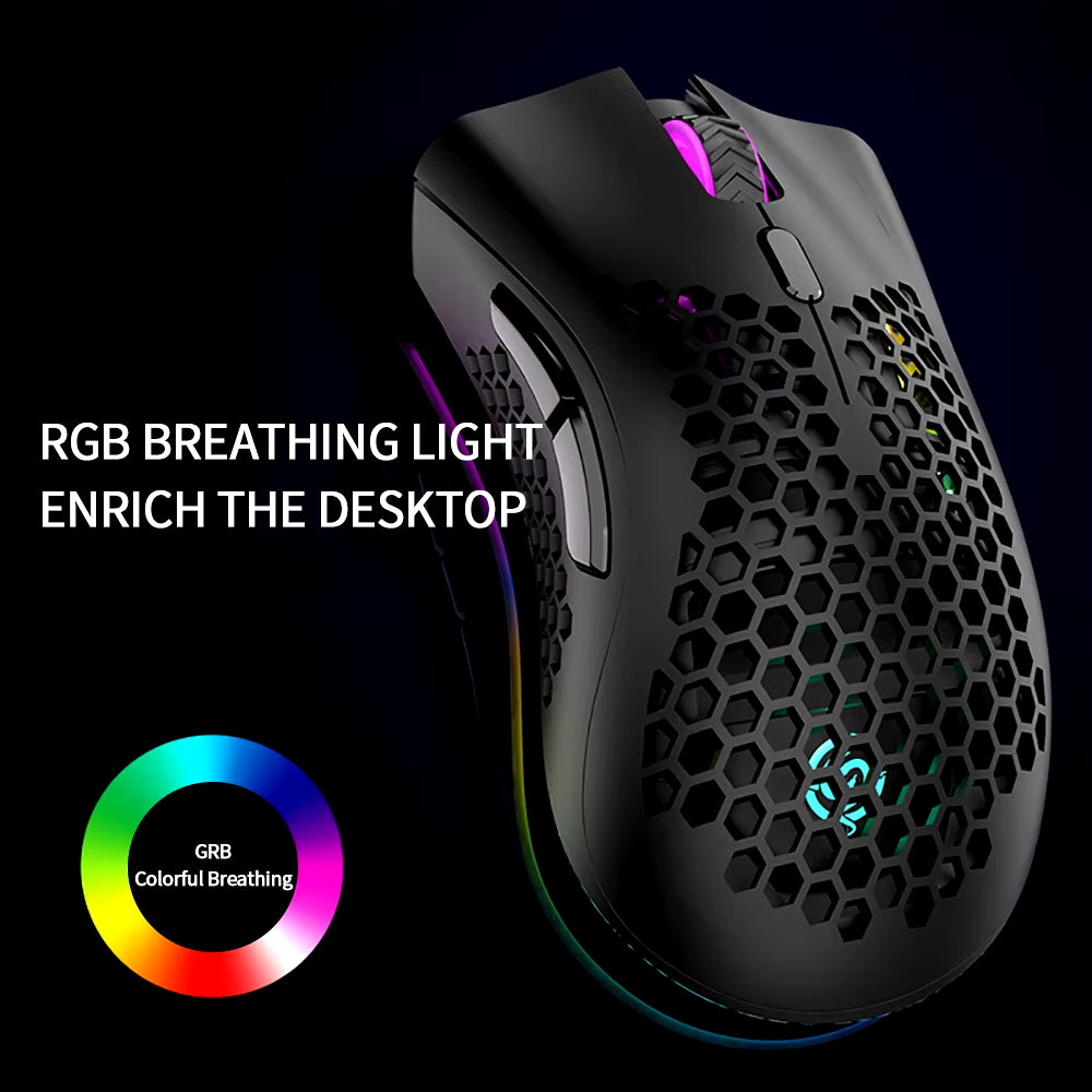 BM600 Wireless Mouse Luminescent Desktop Computer Laptop Universal Rechargable Lightweight Ergonomics Game E-Sports Mouses