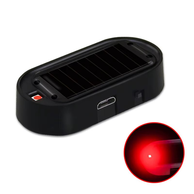 Strobe Signal Security System Universal Flash Warning LED Light Alarm Lamp Car Solar Power Simulation Fake Anti-Theft Caution