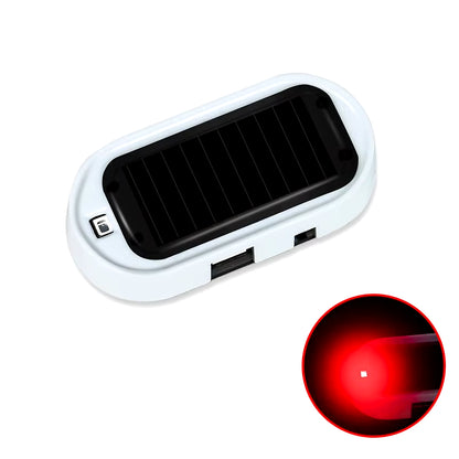 Strobe Signal Security System Universal Flash Warning LED Light Alarm Lamp Car Solar Power Simulation Fake Anti-Theft Caution