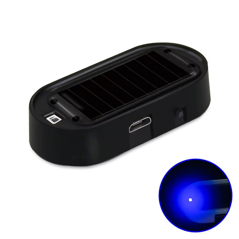 Strobe Signal Security System Universal Flash Warning LED Light Alarm Lamp Car Solar Power Simulation Fake Anti-Theft Caution